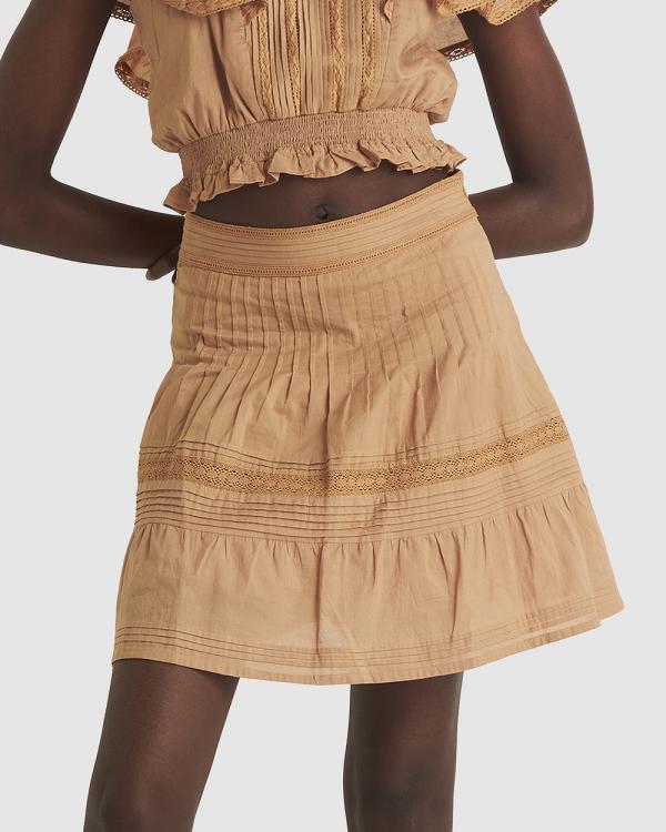 Zerafima - Prairie Lace Short Skirt - Skirts (neutrals) Prairie Lace Short Skirt