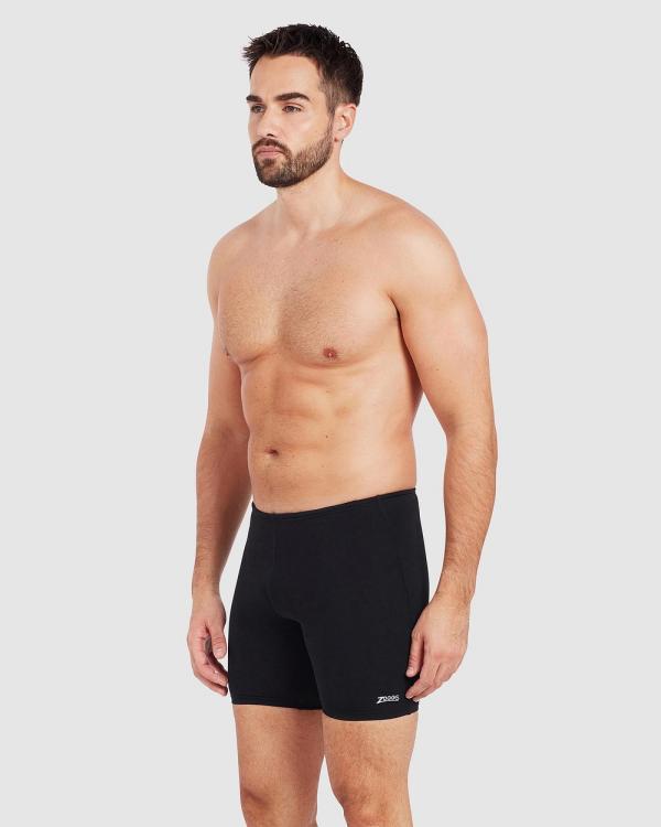 Zoggs - Cottesloe Mid Jammer Shorts - Swim Briefs (Black) Cottesloe Mid Jammer Shorts