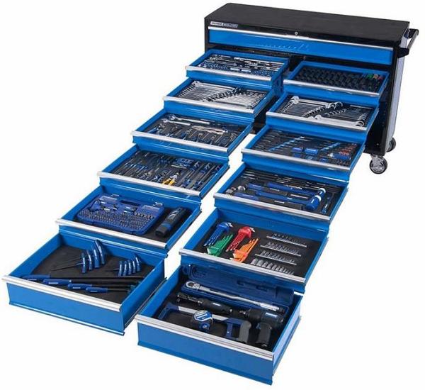 Kincrome K1232 - EVOLUTION Tool Trolley 557 Piece 13 Drawer Extra Wide 1/4, 3/8 & 1/2 Drive