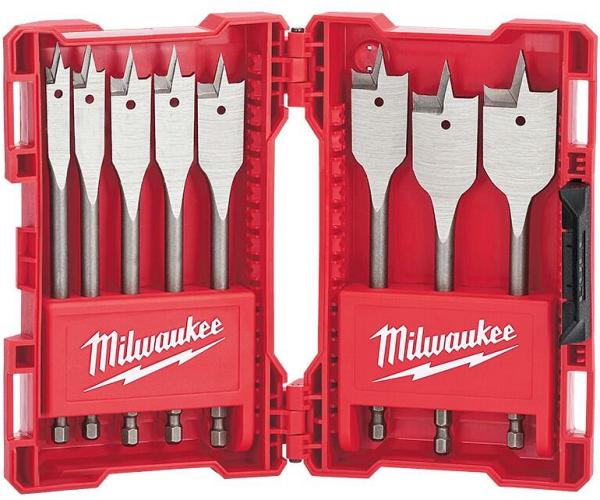 Milwaukee 48270145 - Timber Spade Bit Set Timber - 8 Piece