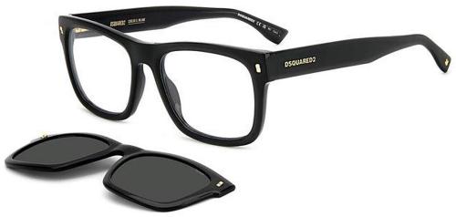 Dsquared2 Eyeglasses D2 0100/CS with Clip-On 807/M9