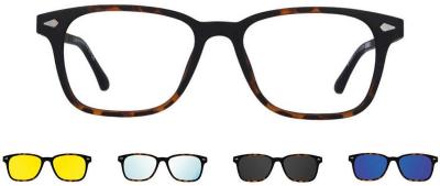 SmartBuy Collection Eyeglasses Lars With Clip-On Four Set U-0300 07M