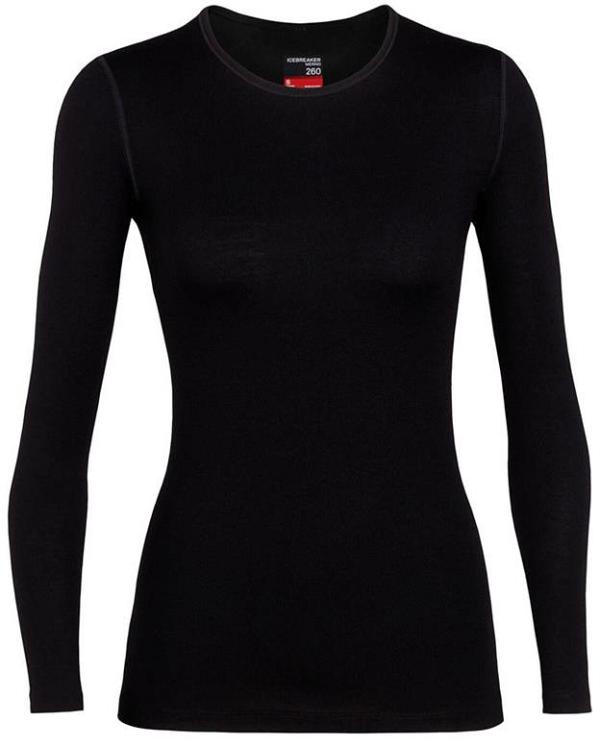 Icebreaker Tech 260 Womens Long Sleeve Thermal Base Layer Crewe