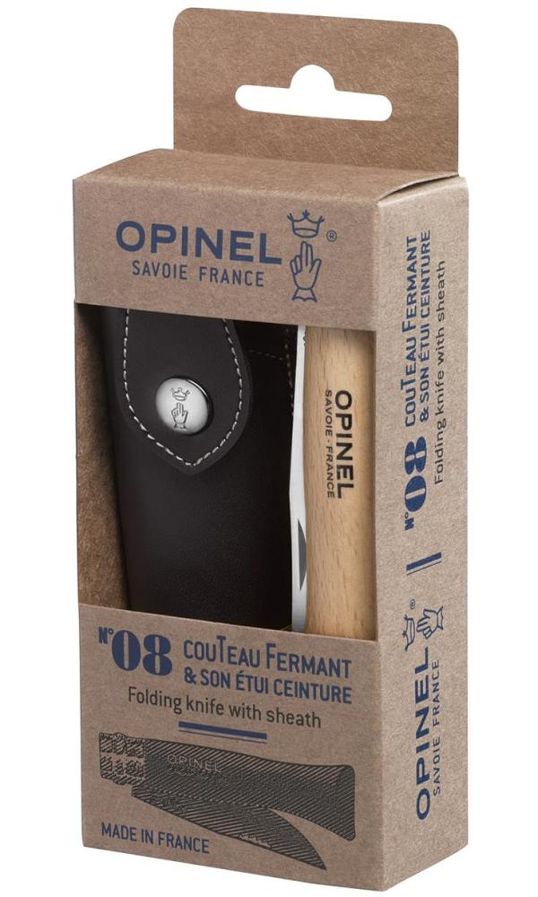Opinel No. 8 Stainless Steel Knife with Alpine Sport Sheath