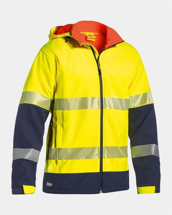 Bisley 3M Taped Hi Vis Ripstop Soft Shell Jacket