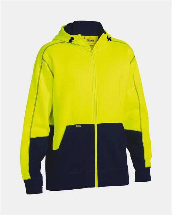 Bisley Hi Vis Fleece Hooded Jacket