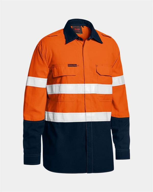 Bisley TenCate Tecasafe® Plus Taped Hi Vis FR Lightweight Vented Shirt