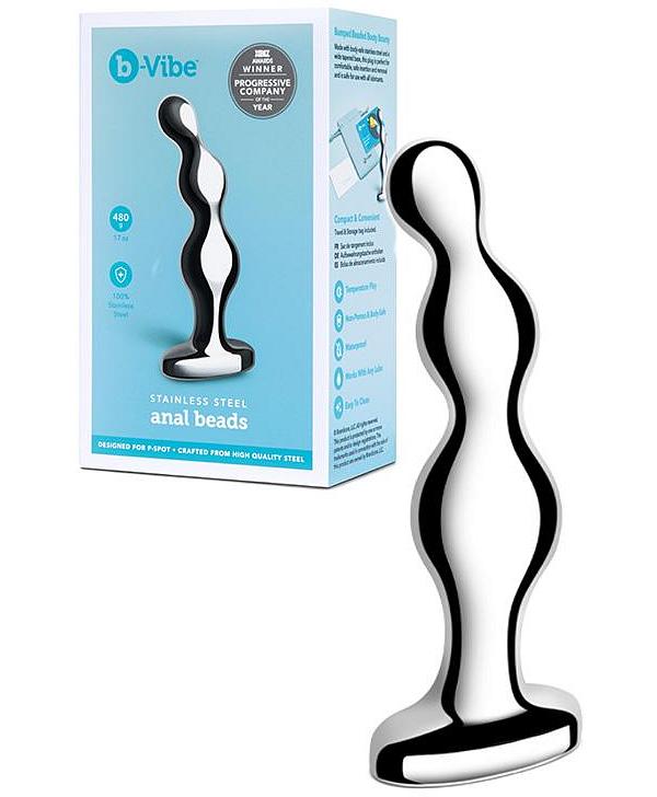 B-Vibe 5 Stainless Steel Anal Beads