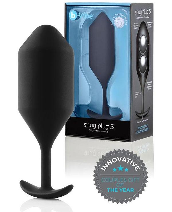 B-Vibe Weighted Silicone 6.3 Snug Butt Plug 5 (350g)