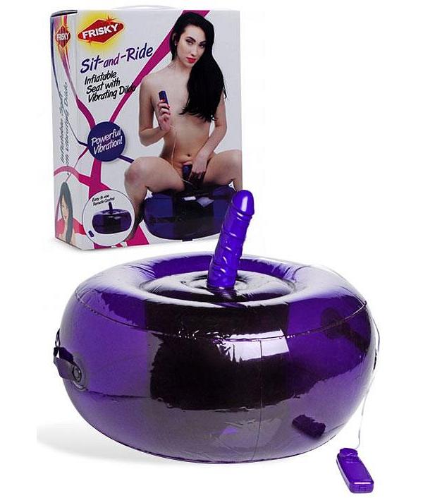 Frisky Remote Controlled Vibrating Inflatable Love Seat with 6.25 Dildo