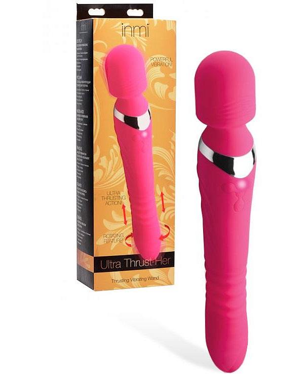 Inmi 10.75 Thrusting Vibrating Double Ended Silicone Wand