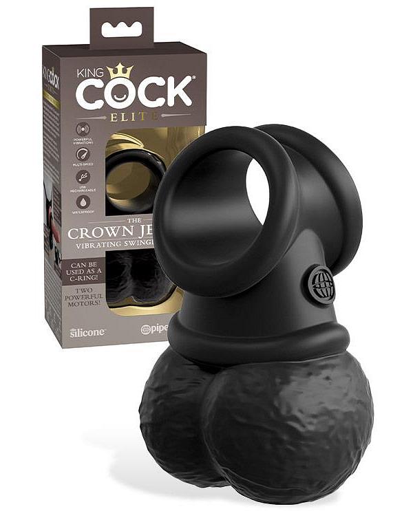 Pipedream King Cock Elite The Crown Jewels Vibrating Hanging Balls