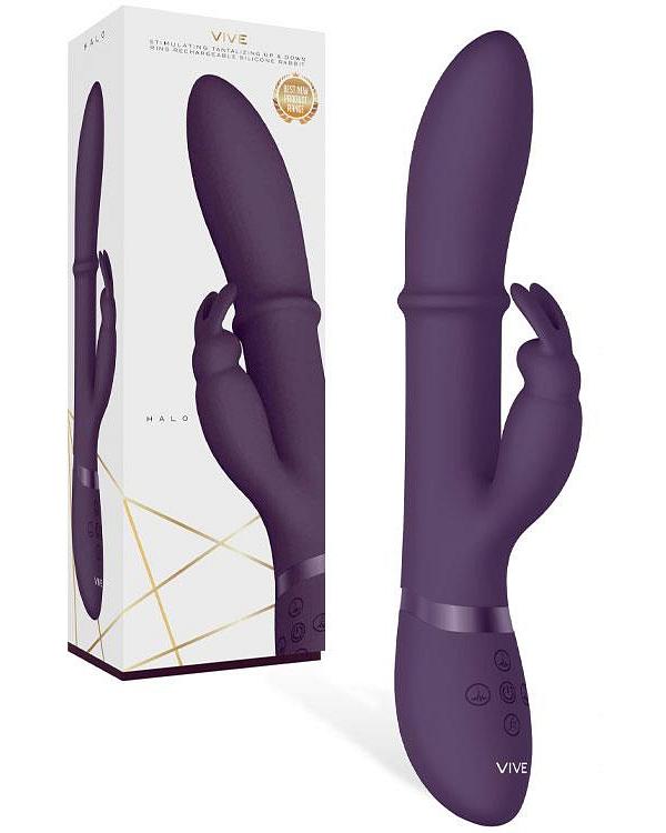 Vive Halo Thrusting Shaft Ring Rabbit Vibrator
