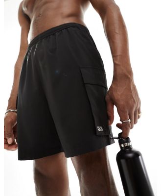 ASOS 4505 Icon training shorts with cargo pockets and quick dry in black