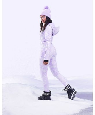 ASOS 4505 ski belted suit with skinny leg and hood-Multi