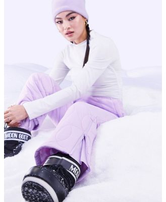 ASOS 4505 ski quilted trackie salopettes in pink