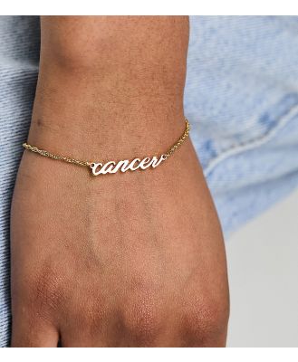 ASOS DESIGN 14k gold plated bracelet with Cancer starsign
