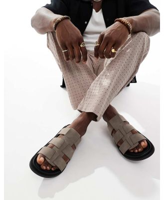 ASOS DESIGN across strap sandals in grey