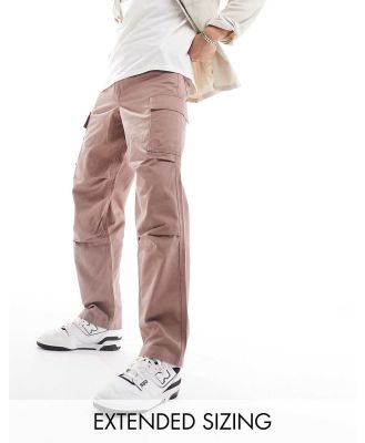 ASOS DESIGN baggy cargo pants in dusty pink