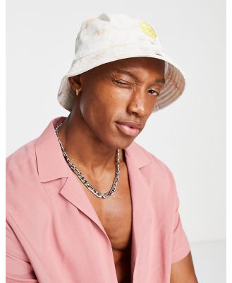 ASOS DESIGN bucket hat in tie dye with peace sign-Multi