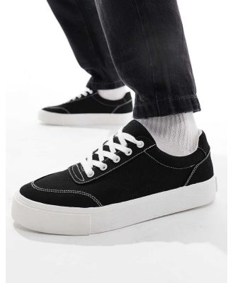 ASOS DESIGN canvas sneakers in black