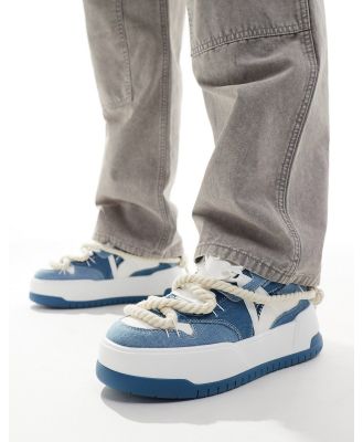 ASOS DESIGN chunky sneakers in blue denim