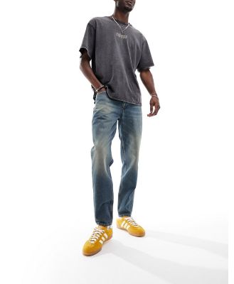 ASOS DESIGN classic rigid jeans in Y2K wash-Blue