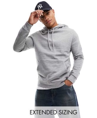 ASOS DESIGN essential hoodie in grey marl