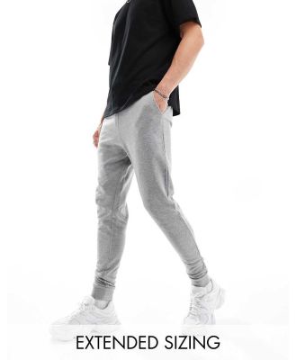 ASOS DESIGN essential skinny trackies in grey marl