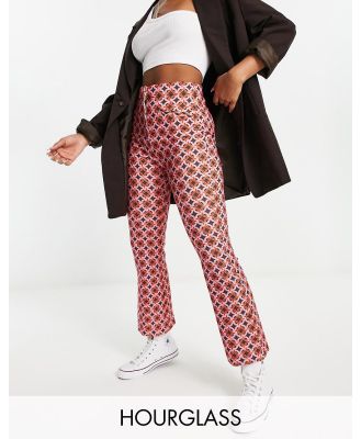 ASOS DESIGN Hourglass cropped slim pants in geo print-Multi