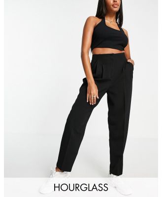 ASOS DESIGN hourglass soft slouch mom pants in black