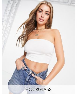 ASOS DESIGN Hourglass ultimate bandeau crop top in white