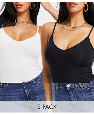ASOS DESIGN Hourglass ultimate cami with v-neck in 2-pack SAVE-Multi