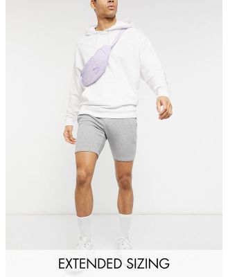 ASOS DESIGN jersey skinny shorts in grey marl