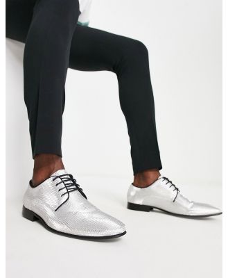 ASOS DESIGN lace up shoes in silver