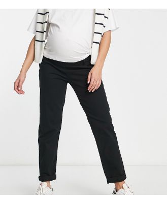 ASOS DESIGN Maternity chino pants in black with under the bump band