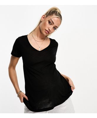 ASOS DESIGN Maternity relaxed v neck t-shirt in black