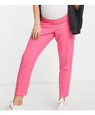 ASOS DESIGN Maternity smart tapered pants in cerise pink