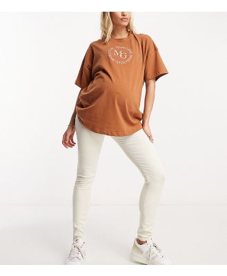 ASOS DESIGN Maternity ultimate skinny jeans in off white
