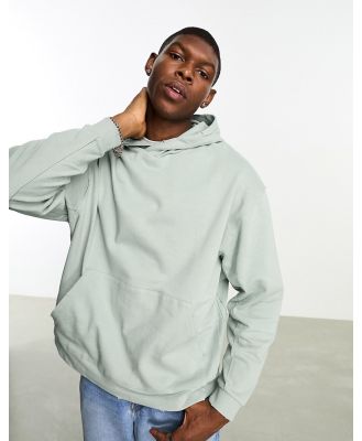 ASOS DESIGN oversized distressed nibbled hoodie in grey