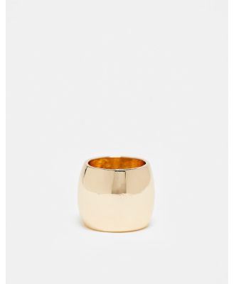 ASOS DESIGN ring with wide band design in gold tone