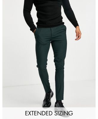 ASOS DESIGN skinny smart pants in forest green