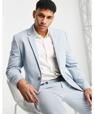 ASOS DESIGN skinny suit jacket in icy blue