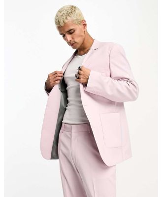 ASOS DESIGN skinny suit jacket in lilac-Purple