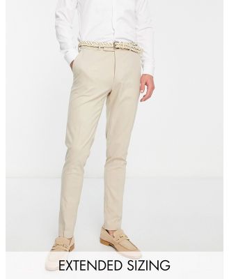 ASOS DESIGN skinny suit pants in stone-Neutral