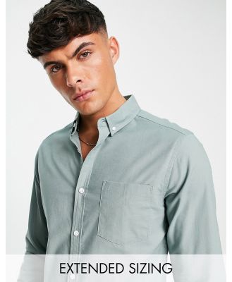 ASOS DESIGN slim oxford shirt in duck egg blue
