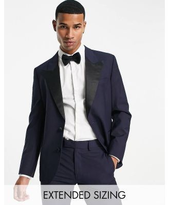 ASOS DESIGN slim tuxedo in navy suit jacket