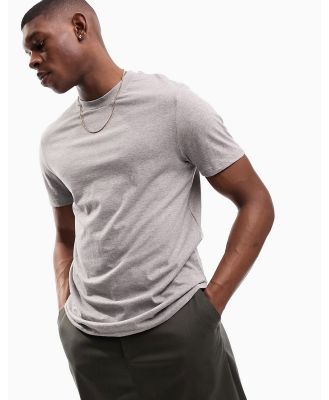 ASOS DESIGN standard fit crew neck t-shirt in grey marl