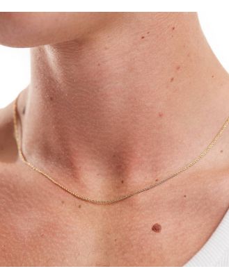 ASOS DESIGN sterling silver 14k gold plated rope chain necklace