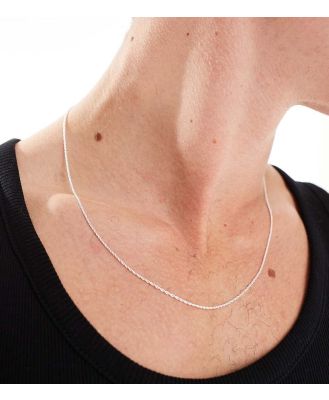 ASOS DESIGN sterling silver rope chain necklace